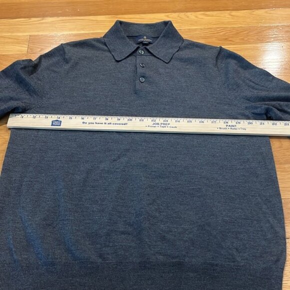 Brooks Brothers men’s 100% extra fine merino wool long sleeve polo size large. - Picture 5 of 7